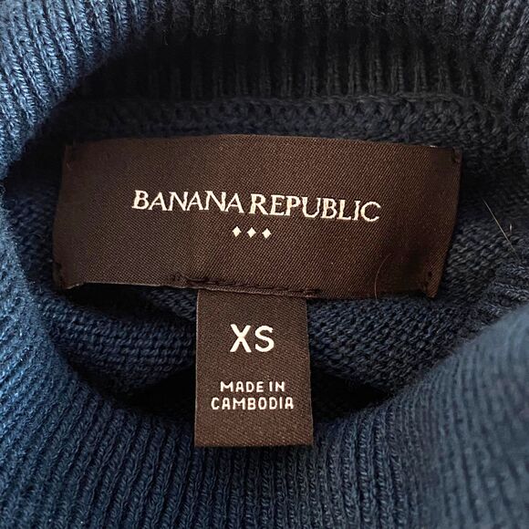 Banana Republic Turtleneck Sweater Dress XS Dark Teal Stretch Seam Detail NWT - Picture 9 of 16